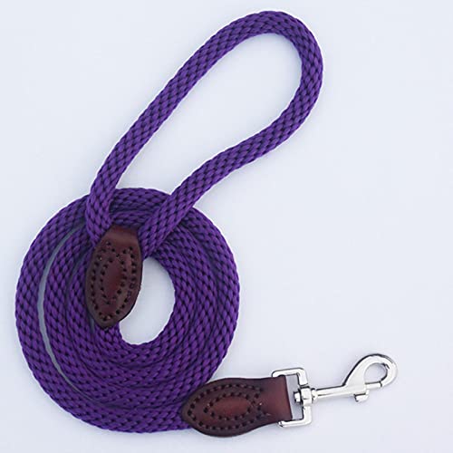 Hundeleine Langes Fadenseil Outdoor Walking Training Pet Lead Leashes-Purple, 1.2width 5M von SSJIA
