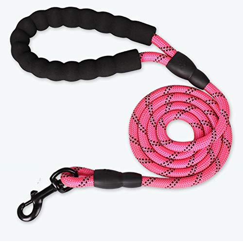 Nylon Training Hundeleine Gurtband Rückruf Long Lead Line Pet Traction Rope-Pink von SSJIA