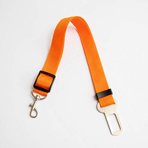 Pet Dog Cat Autositzgurtgeschirr Sicherheitsgurt Blei Leine-Orange, 45-72 cm Breite 2,5 cm von SSJIA
