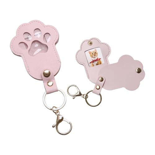 SSJkeji Katzen Hundehaar Sammler Schlüsselanhänger mit Foto,Haustier-Memory-Sammler, Tierhaar-Andenken,und Fell-Andenken, Leder-Anhänger als Haustier-Memory Pfoten-Design für Hunde und Katzen (Rosa) SSJkeji Katzen Hundehaar Sammler Schlüsselanhänger mit Foto,Haustier-Memory-Sammler, Tierhaar-Andenken,und Fell-Andenken, Leder-Anhänger als Haustier-Memory Pfoten-Design für Hunde und Katzen (Rosa) von SSJkeji
