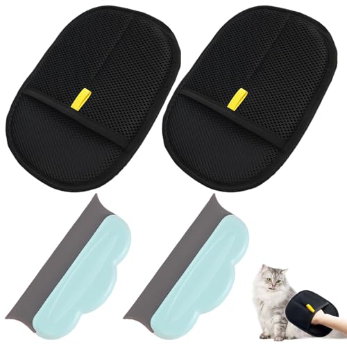 SSKHE 4er Set Elektrostatischer Tierhaarentferner Handschuh Wiederverwendbar Doppelseitig Katzen Hunde Fellpflege Haarentfernungshandschuh Für Sofa Möbel Teppich Bürsten SSKHE 4er Set Elektrostatischer Tierhaarentferner Handschuh Wiederverwendbar Doppelseitig Katzen Hunde Fellpflege Haarentfernungshandschuh Für Sofa Möbel Teppich Bürsten von SSKHE