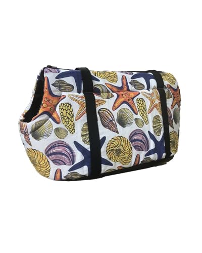 Hundesitz Auto Gepolsterter Hundeträger Kleine Hunde Weich Tragbar Für Welpen Und Katzen Outdoor-Walking Yorkshire Bulldogge Handtasche Haustierzubehör(Print 1,L) von SSUYGF