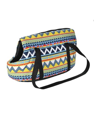 Hundesitz Auto Gepolsterter Hundeträger Kleine Hunde Weich Tragbar Für Welpen Und Katzen Outdoor-Walking Yorkshire Bulldogge Handtasche Haustierzubehör(Print 2,S) von SSUYGF