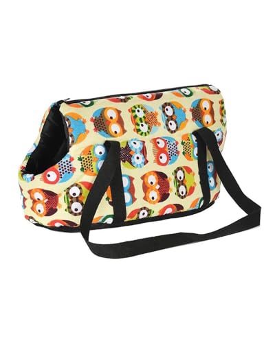 Hundesitz Auto Gepolsterter Hundeträger Kleine Hunde Weich Tragbar Für Welpen Und Katzen Outdoor-Walking Yorkshire Bulldogge Handtasche Haustierzubehör(Print 3,L) von SSUYGF