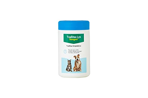 Stangest LYS Hygienische Tücher für Hunde und Katzen | Reinigung von Augen, Ohren und Haut | Reinigungstücher mit Aloe Vera und Wasserhaselis | 120 Stück von STANGEST