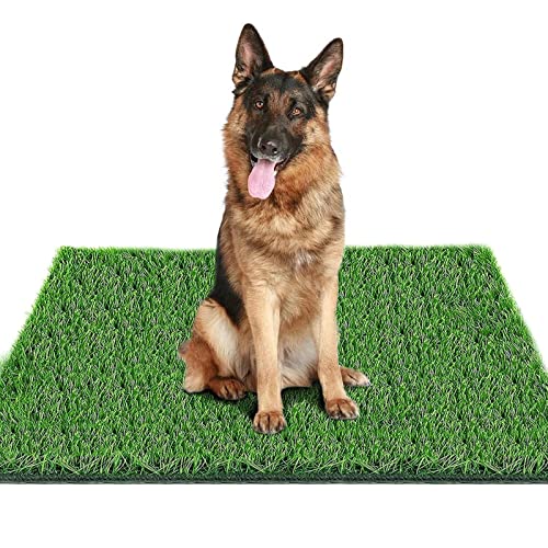 STARROAD-TIM 80*98 CM Kunstrasen Outdoor Hundeklo für Zuhause Hundetoilette Wohnung Hundetoilette Balkon Wiederverwendbare Trainingsunterlagen für Hunde Waschbar Haustier-Urinunterlage Rasen Dekoratio von STARROAD-TIM