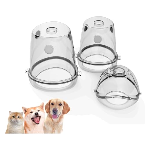 STARSUM Pet Oxygen Mask Set for Cats and Small, Medium and Large Dogs, 3 Sizes of Inhalator Masks S/M/L, Silicone Cone Design, Safe, Transparent, Clear and Easy to Clean. von STARSUM