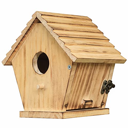 STARSWR Vogelhaus für den Außenbereich, Vogelhäuser aus Holz für Wildvögel, 19 x 15 x 19,5 cm, Brown STARSWR Vogelhaus für den Außenbereich, Vogelhäuser aus Holz für Wildvögel, 19 x 15 x 19,5 cm, Brown von STARSWR