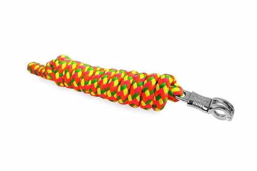 Führstrick Pferd Panikhaken oder Karabinerhaken Start Soft 2m, Strick Pferd, Führstrick Pferd Karabiner, Anbindestrick Pferd, Pferdestrick (Neongrün/Neonorange/Neonrosa, Panikhaken) von START ENJOY THE RIDE