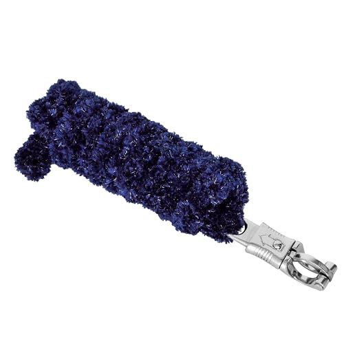 Start Führstrick für Pferde – 2m weiches Anbindestrick mit Karabinerhaken – Flauschiger Fluffy-Pferdestrick aus Nylon – ideal für Stall, Weide & Transport (Dunkelblau, Panikhaken) von START ENJOY THE RIDE