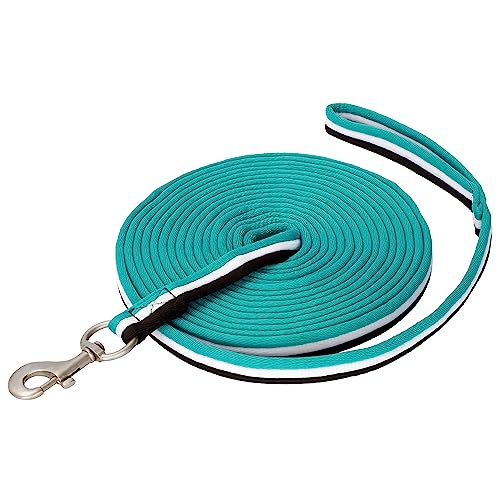 Start Longierleine für Reitsport – Pferdelonge 8 m aus Nylon – Softlonge mit Handschlaufe & Karabiner – rutschfeste Longe für Pferd – Robuste Longierleine für Training (Dunkelbraun/Weiß/Stealingrau) von START ENJOY THE RIDE