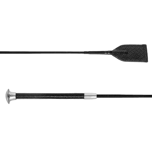 Start Reitgerte geflochten – Pferdegerte mit rutschfestem Griff & Metallkappe – Elegante Gerte für präzise Impulse – Komfortabler Halt – Robustes Material (Schwarz, 65 cm) von START ENJOY THE RIDE