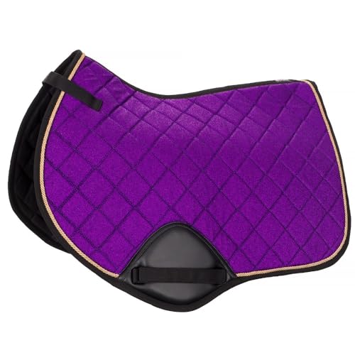 Start Seville - Pferde Schabracken, Satteldecke Pferd, Barockschabracke inkl. Zierkordel, Warmblut Schabracke Pferd für Dressur (DR) & Vielseitigkeit (VS) (Violett, Vielseitigkeit) von START ENJOY THE RIDE