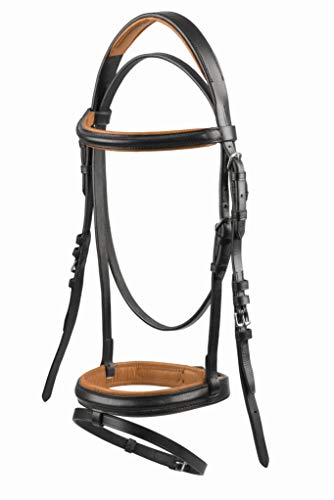 Trense Pferd mit Zügel – Anatomisches Trensenzaum Leder für Shetty, Pony, Vollblut, Warmblut, Kaltblut – Englisch kombiniertes Reithalfter, gepolstert & komfortabel (Full, Schwarz/Braun) Trense Pferd mit Zügel – Anatomisches Trensenzaum Leder für Shetty, Pony, Vollblut, Warmblut, Kaltblut – Englisch kombiniertes Reithalfter, gepolstert & komfortabel (Full, Schwarz/Braun) von START ENJOY THE RIDE