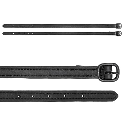 Start Sporenriemen Leder schwarz – weiche & verstellbare Sporenriemen für Reiten & Reitsport – Klassische Sporenriemen für Damen, Herren, Kinder (Schwarz) von START ENJOY THE RIDE