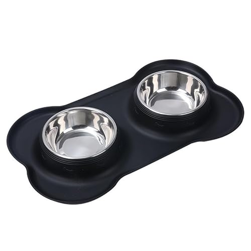 Anti-Rutsch super saugfähige Futtermatte für Hunde und Katzen 36 * 21 * 3.5CM waschbare Futtermatte für Hunde, Schwarze von STARTONYOU
