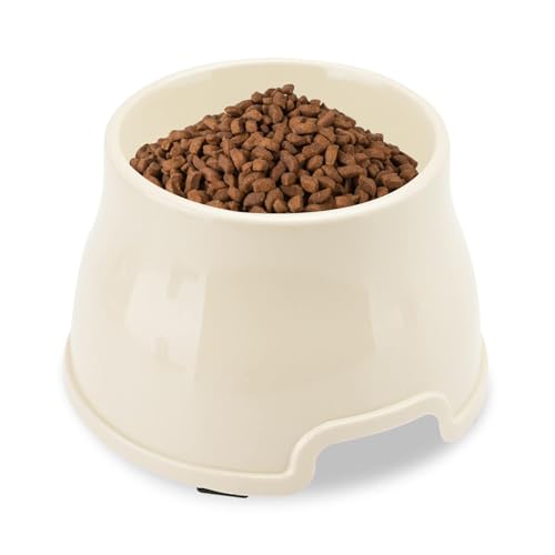 Long Ears Hundenapf, Spaniel-Hundenapf, erhöhter Fressnapf für Futter und Wasser, Rutschfester hoher Futternapf für kleine, mittlere, große Hunde (12 * 14.5 * 19cm Weiß) von STARTONYOU
