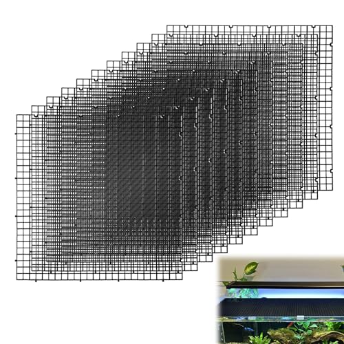 STARVAST 16 Stück Aquarium-Trennwand, 30 x 30 cm, Kunststoff-Trennwand, Eierkiste mit Saugnapf-Clips, Aquarium-Filter, Unterteilung, Trennwand von STARVAST