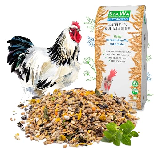 STAWA Hühnerfutter-Mix mit Kräuter, ohne Gentechnik, Alleinfuttermittel für Hühner, 10 kg von STAWA