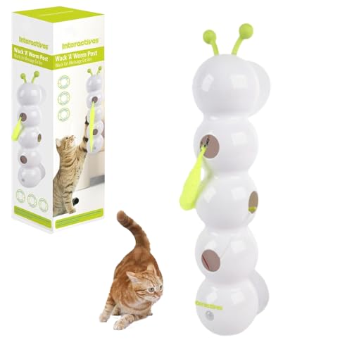 STEFUEWILL17 Wusel Wurm, Wuselwurm Katzenspielzeug - Smartes Interaktives Katzenspielzeug, Smart Motion Haustierspielzeug mit Wurmdesign, Simulierte Insekten-Bewegungen, Robuster Sauganschluss von STEFUEWILL17