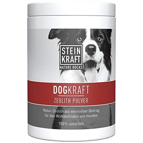 STEINKRAFT ZEOLITH Pulver für Hunde, 450g, 14 μm, hoher Klinoptilolith-Anteil, Premium Qualität, ohne Zusätze von STEINKRAFT