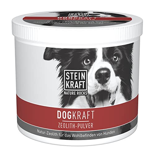 STEINKRAFT ZEOLITH Pulver für Hunde, 250g, 14 μm, Klinoptilolith Anteil hoch, unterstützt Futterverwertung, Knochenaufbau, Fellwechsel von STEINKRAFT