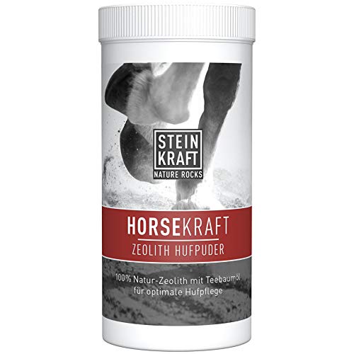 STEINKRAFT ZEOLITH Pferde HUFPUDER I 100% reines Zeolith mit Teebaumöl I optimale Hufpflege bei feuchten Hufen und Strahlfäule von STEINKRAFT