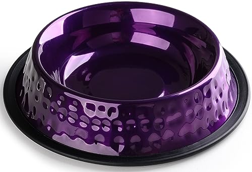 StilGut Fressnapf für Hund & Katze 2er-Set, Futternapf aus Aluminium 0,2 l, Hundenapf, Katzennapf, Wassernapf - 2er-Set - Lila gehämmert StilGut Fressnapf für Hund & Katze 2er-Set, Futternapf aus Aluminium 0,2 l, Hundenapf, Katzennapf, Wassernapf - 2er-Set - Lila gehämmert von STILGUT
