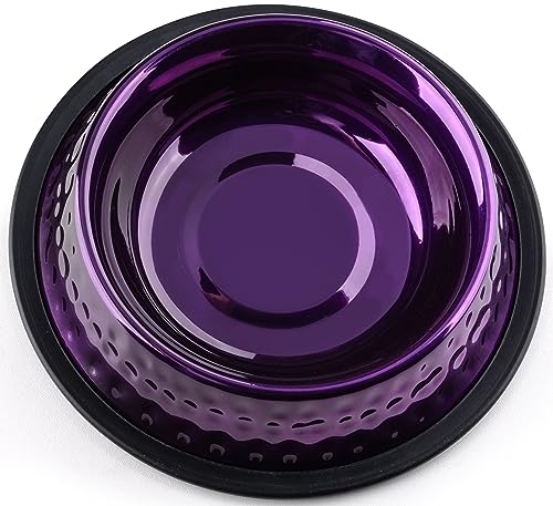 StilGut Fressnapf für Hund & Katze 2er-Set, Futternapf aus Aluminium 0,4 l, Hundenapf, Katzennapf, Wassernapf - 2er-Set - Lila gehämmert StilGut Fressnapf für Hund & Katze 2er-Set, Futternapf aus Aluminium 0,4 l, Hundenapf, Katzennapf, Wassernapf - 2er-Set - Lila gehämmert von STILGUT