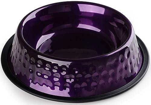 StilGut Fressnapf für Hund & Katze 2er-Set, Futternapf aus Aluminium 0,7 l, Hundenapf, Katzennapf, Wassernapf - 2er-Set - Lila gehämmert StilGut Fressnapf für Hund & Katze 2er-Set, Futternapf aus Aluminium 0,7 l, Hundenapf, Katzennapf, Wassernapf - 2er-Set - Lila gehämmert von STILGUT