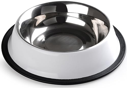 StilGut Fressnapf für Hund & Katze 2er-Set Futternapf aus Aluminium 0,2 l, Hundenapf, Katzennapf, Wassernapf - 2er-Set - Weiß/Silber StilGut Fressnapf für Hund & Katze 2er-Set Futternapf aus Aluminium 0,2 l, Hundenapf, Katzennapf, Wassernapf - 2er-Set - Weiß/Silber von STILGUT