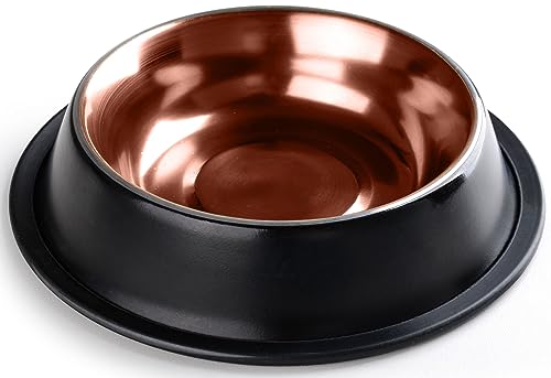 StilGut Fressnapf für Hund & Katze 2er-Set Futternapf aus Aluminium 0,4 l, Hundenapf, Katzennapf, Wassernapf - 2er-Set - Schwarz/Kupfer StilGut Fressnapf für Hund & Katze 2er-Set Futternapf aus Aluminium 0,4 l, Hundenapf, Katzennapf, Wassernapf - 2er-Set - Schwarz/Kupfer von STILGUT