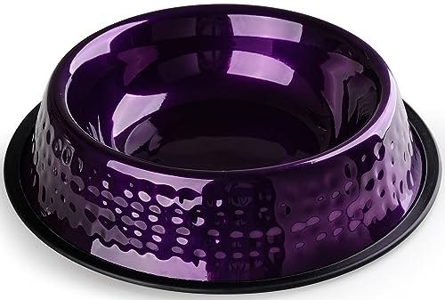 StilGut Fressnapf für Hunde 2er-Set, Futternapf aus Aluminium 1,9 l für große Hunde, Hundenapf, Wassernapf - 2er-Set - Lila gehämmert StilGut Fressnapf für Hunde 2er-Set, Futternapf aus Aluminium 1,9 l für große Hunde, Hundenapf, Wassernapf - 2er-Set - Lila gehämmert von STILGUT