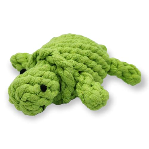 STILHUND Hundespielzeug Turtle, Knotentier, 100% Baumwolle, Welpenspielzeug von STILHUND