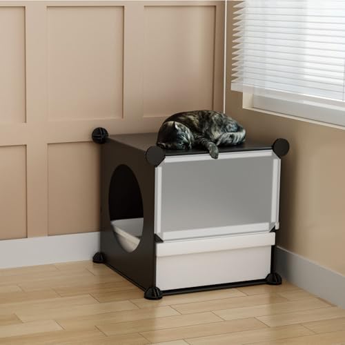 STILLCOVE 【Katzentoilette mit Deckel Innen】Geschlossene Katzentoilette mit Abdeckung für mehrere Katzen Kitty, DIY Katzenklo für C&C Gitter Katzenkäfig STILLCOVE 【Katzentoilette mit Deckel Innen】Geschlossene Katzentoilette mit Abdeckung für mehrere Katzen Kitty, DIY Katzenklo für C&C Gitter Katzenkäfig von STILLCOVE