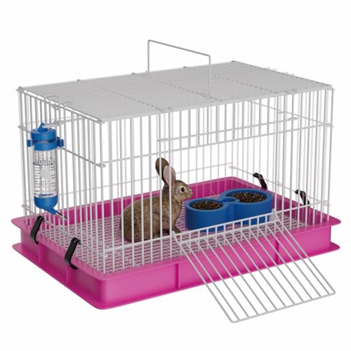 STILLCOVE Kleiner Kaninchenkäfig Innen, Meerschweinchenkäfige mit Wasserflasche & Futternapf, Hasengehege für Hamster, Frettchen, Ratte, Chinchilla, Igel, Rennmäuse, Maus und Kleintier von STILLCOVE