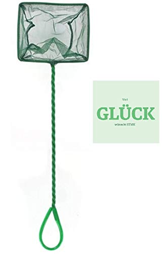 STMK Aquarium-Netz Kescher 36cm, hochwertiges Fangnetz aus reißfestem Nylon für Aquarien, Netzgroße 15 cm, ermöglicht das leichte und schonende Herausfangen von Fischen+ gratis Glück Aufkleber STMK Aquarium-Netz Kescher 36cm, hochwertiges Fangnetz aus reißfestem Nylon für Aquarien, Netzgroße 15 cm, ermöglicht das leichte und schonende Herausfangen von Fischen+ gratis Glück Aufkleber von STMK