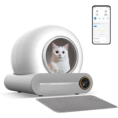 Automatische Selbstreinigende Katzentoilette, 65 L, Automatische Katzentoilette Mit Extra Großem Fassungsvermögen, Doppelsensor, 9-Liter-Abfallbehälter, App-Steuerung, Geruchskontrolle Automatische Selbstreinigende Katzentoilette, 65 L, Automatische Katzentoilette Mit Extra Großem Fassungsvermögen, Doppelsensor, 9-Liter-Abfallbehälter, App-Steuerung, Geruchskontrolle von STMKB