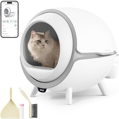 Intelligente Katzentoilette, Selbstreinigende Katzentoilette Mit Großem Fassungsvermögen Von 75 L + 9 L, APP-Fernbedienung, Überwachungsfunktion Für Die Gesundheit Von Haustieren Intelligente Katzentoilette, Selbstreinigende Katzentoilette Mit Großem Fassungsvermögen Von 75 L + 9 L, APP-Fernbedienung, Überwachungsfunktion Für Die Gesundheit Von Haustieren von STMKB