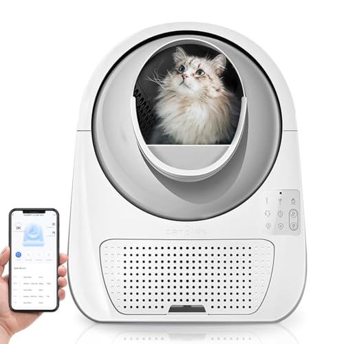 Vollautomatische Katzentoilette, Selbstreinigende Katzentoilette Mit 57 L, Gesundheitsüberwachung, Intelligente Identifikation Mehrerer Katzen, APP-Fernverwaltung Vollautomatische Katzentoilette, Selbstreinigende Katzentoilette Mit 57 L, Gesundheitsüberwachung, Intelligente Identifikation Mehrerer Katzen, APP-Fernverwaltung von STMKB
