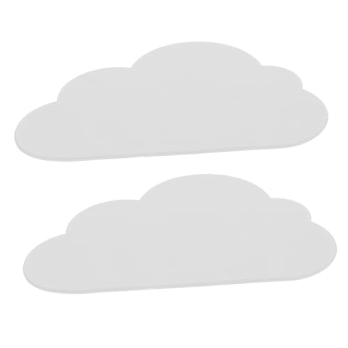 STOBAZA 2 Stück Hitzebeständige rutschfeste Silikon untersetzer Wolkenform Hitzebeständige Tassenpads und Topfunterlagen für Küche Tisch und Büro Vielseitig Einsetzbare Flexible von STOBAZA