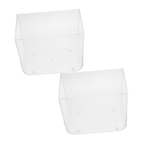 STOBAZA 2 Stück Offener Mini-Aquarium Kleiner Quadratischer Betta Schildkröten-Tank aus Transparentem Kunststoff Multifunktional für Desktop Einfach zu Reinigen Dekorativ und Langlebig STOBAZA 2 Stück Offener Mini-Aquarium Kleiner Quadratischer Betta Schildkröten-Tank aus Transparentem Kunststoff Multifunktional für Desktop Einfach zu Reinigen Dekorativ und Langlebig von STOBAZA