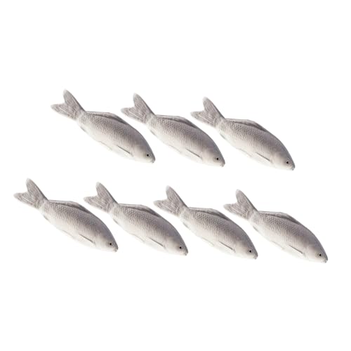 STOBAZA 7 Stück Simuliertes Fisch -haustierspielzeug Künstliche Lebensmittelmodelle Für Haustiere Künstliche Meeresfische Gefälschte Fischspielzeuge Gefälschtes Fischmodell Pu von STOBAZA