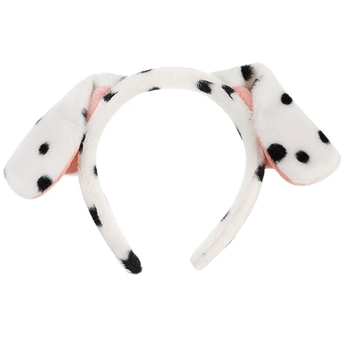 STOBAZA Hundeohren-Stirnband Dalmatinerohren Haarreifen Flauschige Floppy-Welpenohren Haarbänder Tierkostüm Kopfbedeckung Hundeparty Cosplay Kopfschmuck Requisiten von STOBAZA