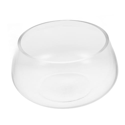 STOBAZA Klares Rundes Aquarium Transparentes Fischglas für Goldfische und Betta Fische Design für Heimdekoration und Hydrokultur für Büro und Zuhause kein Deckel von STOBAZA