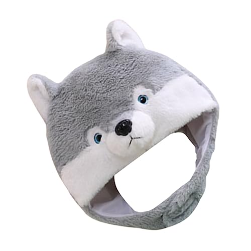 STOBAZA Modische Kopfbedeckung in Hundeform Aus Plüsch für Partys Cosplay und Selfie-spaß von STOBAZA