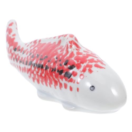 STOBAZA Schwimmende Kleine Keramik-fischfigur für Aquarium und Teich Langlebige Farbechte Deko mit Feiner Verarbeitung Leichtes Design für Natürliche Unterwasserlandschaft und Frische von STOBAZA