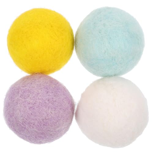STOBOK 1 Satz Wollfilzball Interaktives Interactive Toys Plush Toy Dog Toys Cat Toys Hundespielzeug Sportspielzeug Für Haustiere Interessantes Molares Plüsch 4 Stück von STOBOK