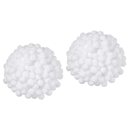 STOBOK 1000 STK Weihnachtsbommel Bommel Konfetti Pom-pom-Kugel Katzenspielzeug Pom Poms Kugeln Zum Selbermachen Verschiedene Pompons Schneeplüschkugeln Weiß Flauschiger Ball Pufferball von STOBOK