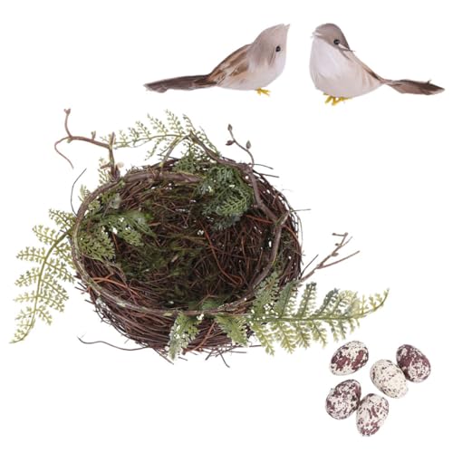 STOBOK 1satz Handgefertigtes Vogelhaus Aus Rattan Dekorativer Nistkasten Für Hochzeitsdekoration Fotorequisite Vogelunterkunft Inklusive Vögeln Und Eiern Für Garten Events STOBOK 1satz Handgefertigtes Vogelhaus Aus Rattan Dekorativer Nistkasten Für Hochzeitsdekoration Fotorequisite Vogelunterkunft Inklusive Vögeln Und Eiern Für Garten Events von STOBOK